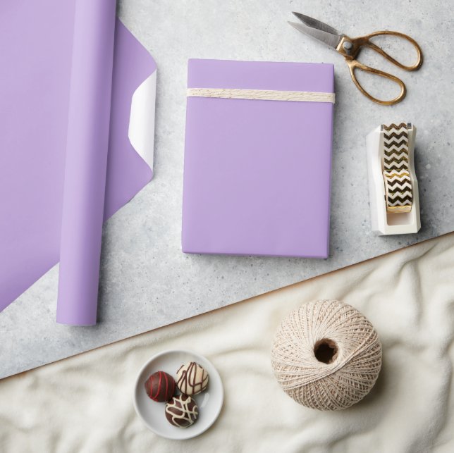 Papel De Presente Minimalista Moderno Lilás (Artesanato)