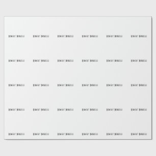 Papel De Presente Minimalista Preto e Branco Simples Moderno