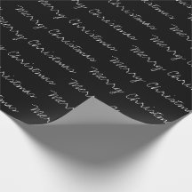 Mínimo de tipografia de Feliz Natal - branco preto