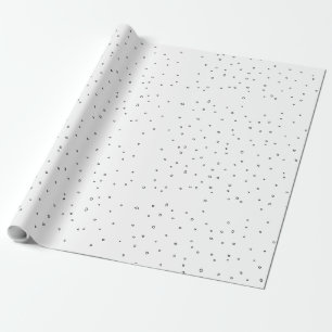 Papel De Presente Mínimo Moderno Pontos Imperfeitos Preto e Branco