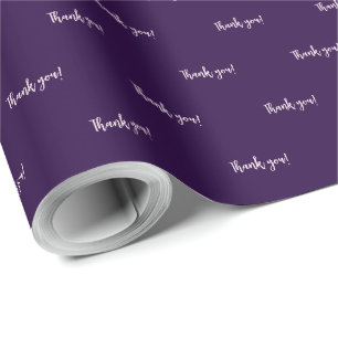 Papel De Presente Mínimo Roxo Profundo Obrigado!