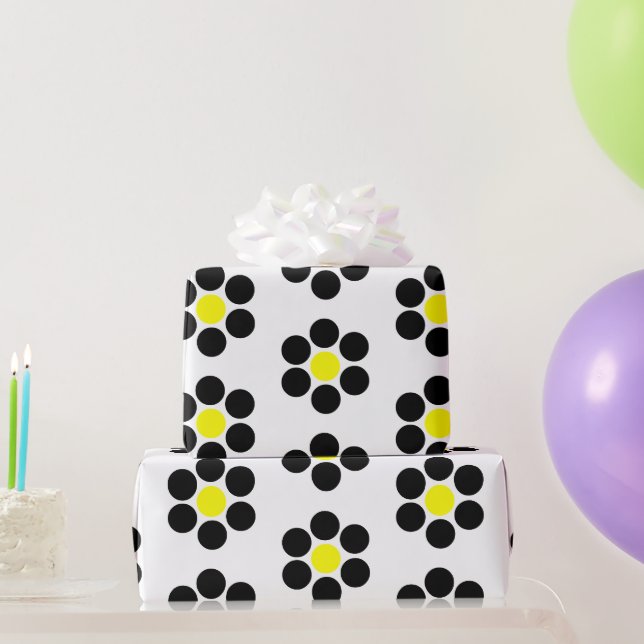 Papel De Presente Mínimo Simples Pontos Pretos (Presentes para festas)