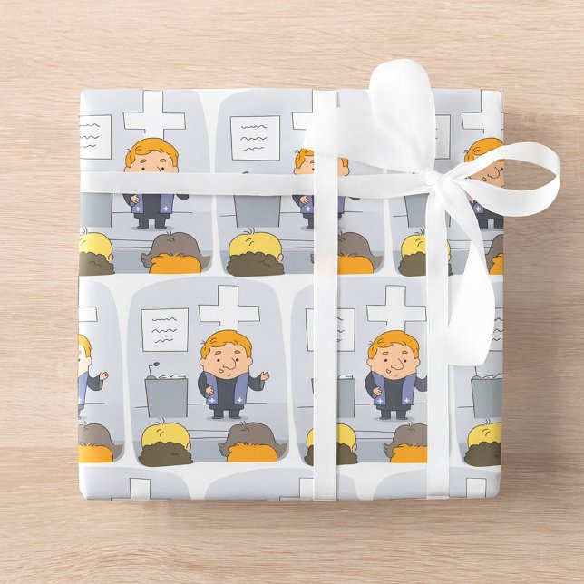 Papel De Presente Ministro da Igreja pregando (Criador carregado)