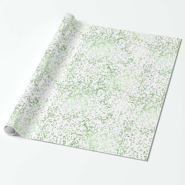 Papel De Presente Mint Confetti Pontos (Desenrolado)