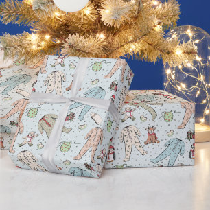 Papel De Presente Mint Gênero Neutro de Inverno Natal
