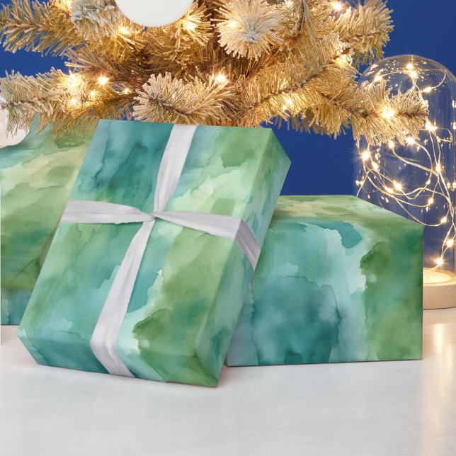 Papel De Presente Mint Green Abstract Christmas (Feriados)