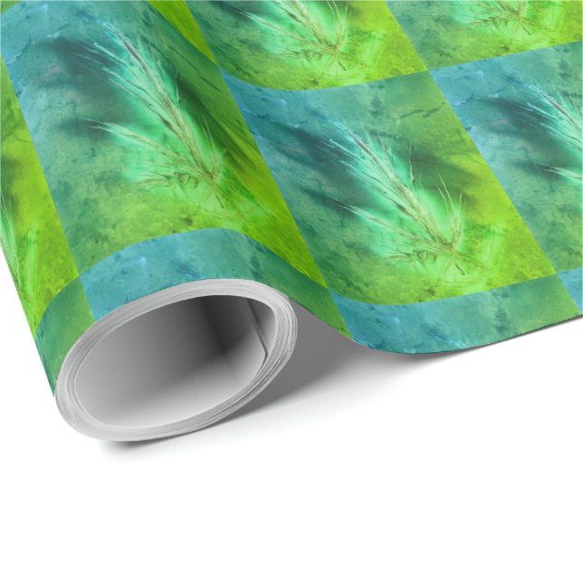 Papel De Presente Mint Green e Ártico Blue (Ponta do rolo)