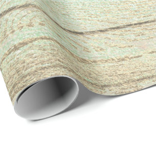 Papel De Presente Mint Green Metallic Champarelha Dourada Rustic