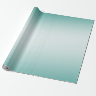 Papel De Presente Mint White Ombre