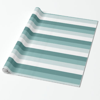Papel De Presente Minta, Verde e Listras Brancas