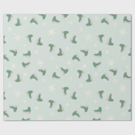 Papel De Presente minty green ice skates