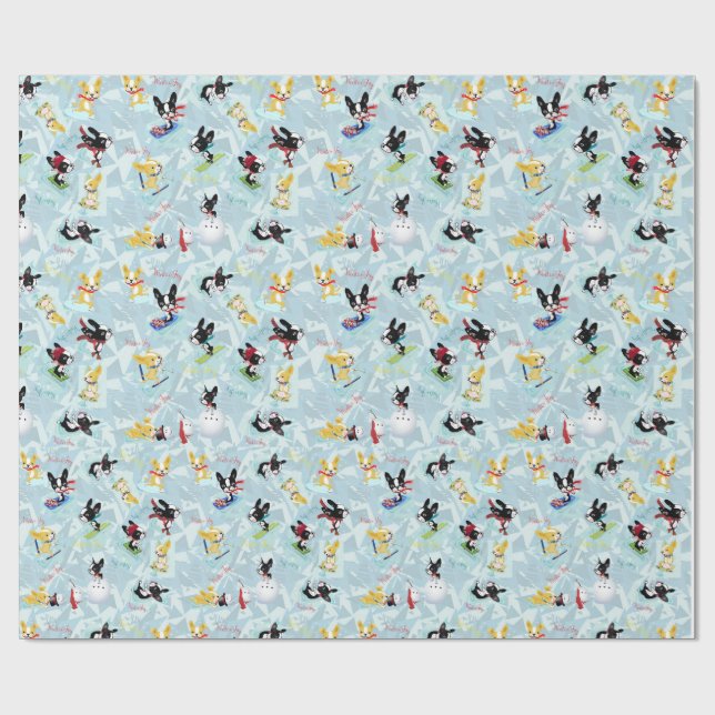 Papel De Presente Mirabelle da ALEGRIA do INVERNO o terrier de (Aberto)