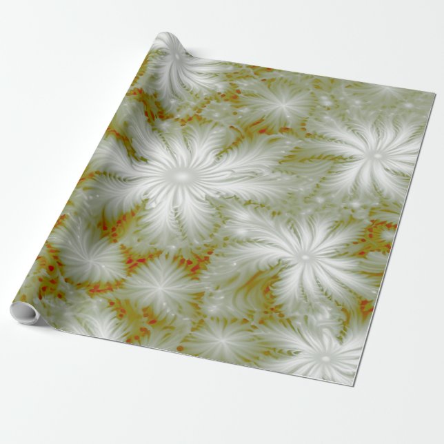 Papel De Presente Mística Vermelha Branca (Desenrolado)