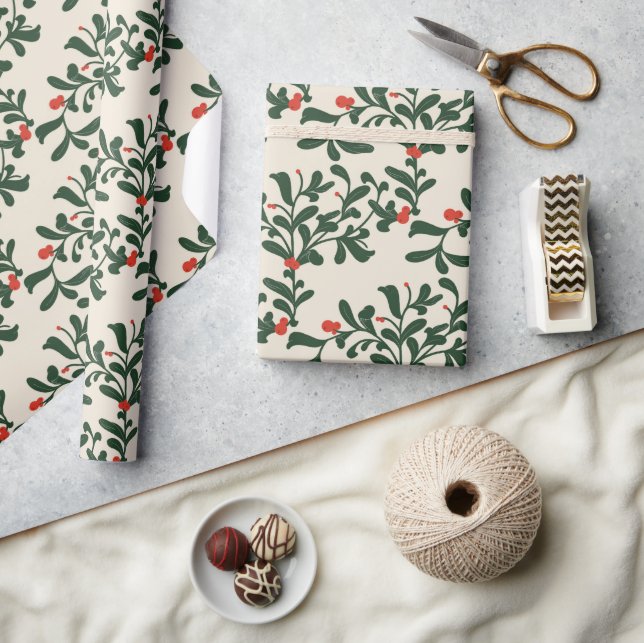 Papel De Presente Mistletoe (Artesanato)