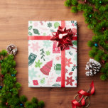 Papel De Presente Mistletoe Magic Christmas Wrappaper<br><div class="desc">O perfeito cheio de natal abandonado de cacau quente,  árvores verdes,  ornamentos,  biscoitos e poinsettias.</div>