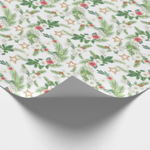 Papel De Presente Mistura de Filial de Pinheiros de Vaqueiro de Nata