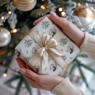 Papel De Presente Mistura de Natal e Sinos de Prata