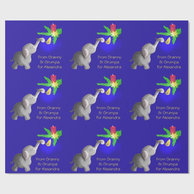 Papel De Presente Miúdo Loving personalizado do Xmas Dumbo do (Aberto)