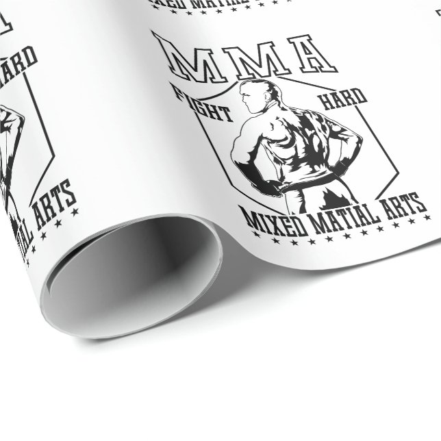 Papel De Presente MMA "Fight Hard" Kämpfer (Ponta do rolo)