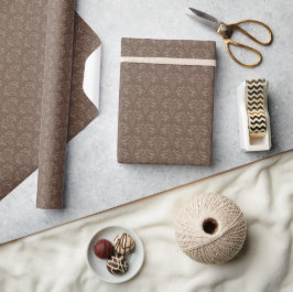 Papel De Presente Mocha Brown Art Deco