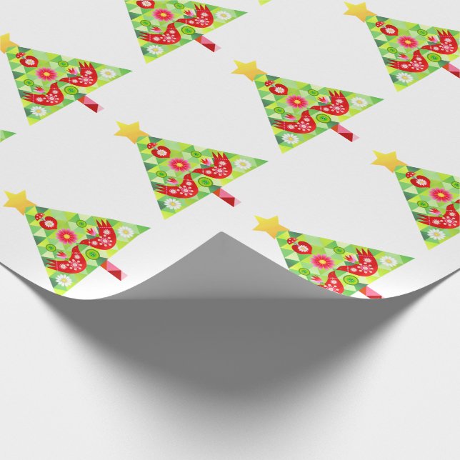 Papel De Presente Mod Scandi Holiday Bird Wrappaper (Ponta)