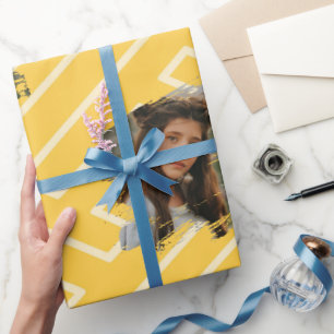 Papel De Presente Modelo de Foto Personalizado Inspiração Grega Amar