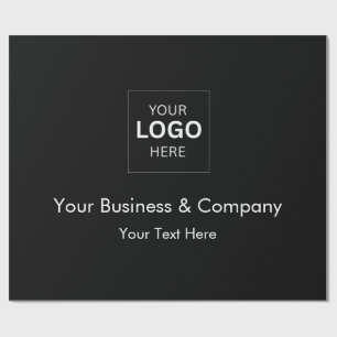 Papel De Presente Modelo de logotipo de negócios de luxo preto perso