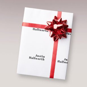 Papel De Presente Modelo de Negócios ou Nome Minimalista Moderno Ret