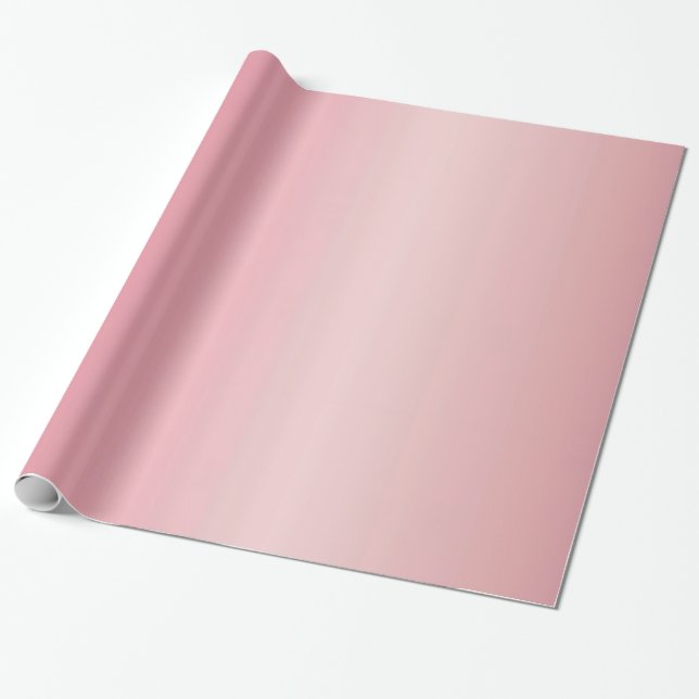 Papel De Presente Modelo de presente elegante Glossy Rose Gold Glam (Desenrolado)