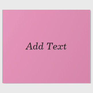Papel De Presente Modelo de texto personalizado cor-de-rosa