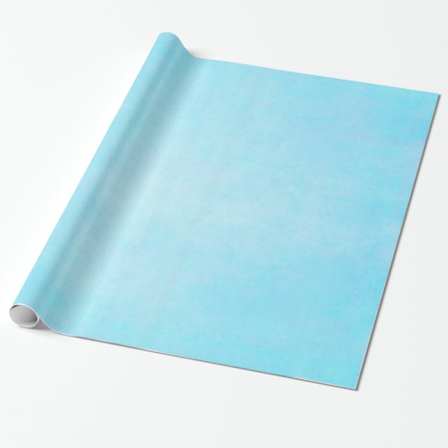 Papel De Presente Modelo leve azul da aguarela da cerceta (Desenrolado)