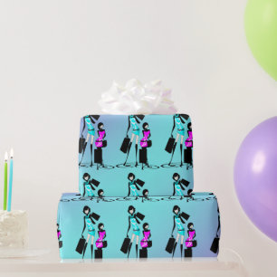 Papel De Presente Modelos de moda feminina comprando paris