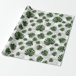 Papel De Presente Modern Boho Botanical Leaves Pattern