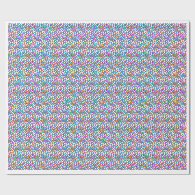 Papel De Presente Modern Colorful Geometric Mosaic Pattern Wrapping  (Aberto)