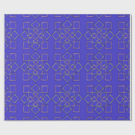 Papel De Presente Modern Gold-Tone Geometric Pattern Wrapping Paper