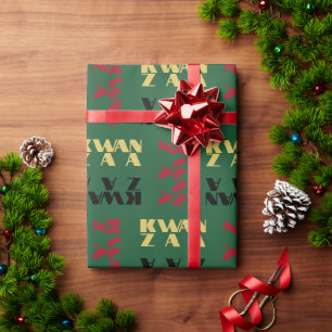 Papel De Presente Modern Happy Kwanzaa