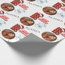 Modern Ho Ho Um Nome Fotográfico Feliz Natal
