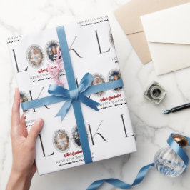 Papel De Presente Modern Minimalist Graduation Announcement Photo