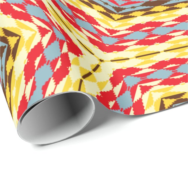 Papel De Presente Modern Native American 10 Wrapping Paper (Ponta do rolo)