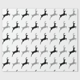 Papel De Presente Modern Reindeer