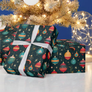 Papel De Presente Modern Reindeer Merry Christmas Gift Wrap