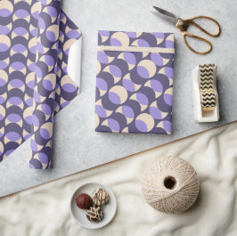 Papel De Presente Modern Retro Lavender Geometric Wrapping Paper