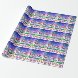 Papel De Presente Modern Silken Windhound Wrapping Paper