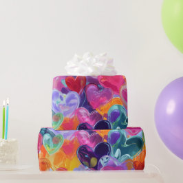 Papel De Presente Modern Valentine Wrapping Paper– Abstract Colorful