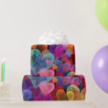 Modern Valentine Wrapping Paper– Abstract Colorful