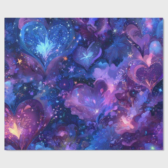 Papel De Presente Modern Valentine Wrapping Paper– Abstract Colorful (Aberto)