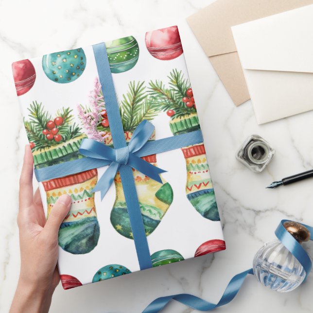 Papel De Presente Modern Watercolor  Wrapping Paper (Presentear)