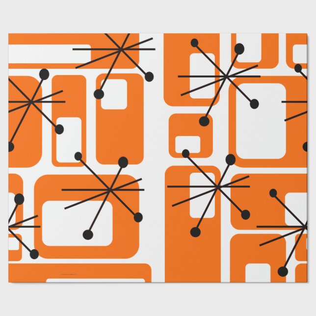 Papel De Presente Moderno do século médio (Barra)