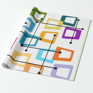 Papel De Presente Moderno do século Médio Atômica