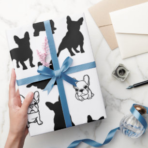 Papel De Presente Moderno francês Bulldog Natal